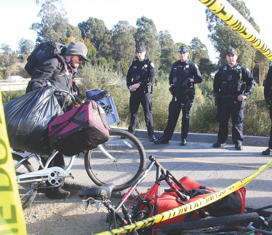 Santa Cruz police evict homeless campers