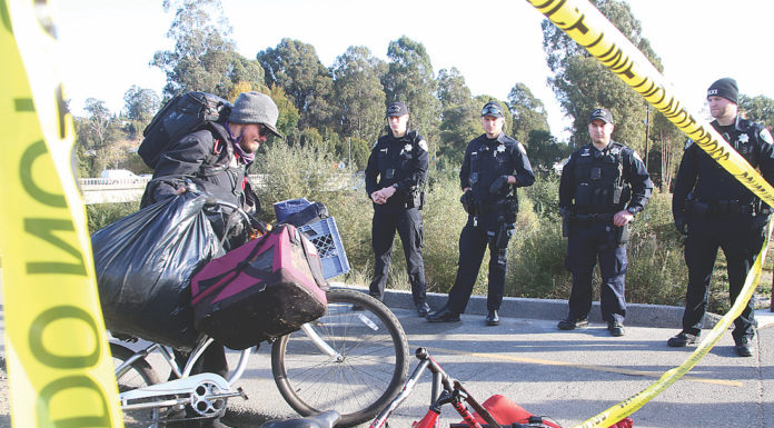Santa Cruz police evict homeless campers