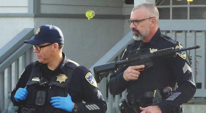 Man arrested after brandishing replica firearm