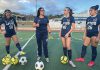National leadership award lands in local hands Gina Castañeda (second from left) works with the girls varsity soccer team at Aptos High School