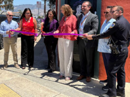 Aztecas Youth Soccer Club unveils new clubhouse Santa Cruz County District Attorney Jeff Rosell, left, joins Aztecas Youth Soccer Academy founder Gina Castañeda, Chief Probation Officer Sandra Mendez, 1440 Multiversity co-creator Joanie Kriens, Santa Cruz County Superintendent of Schools Faris Sabbah, Ramon Gomez from Santa Cruz County Supervisor Felipe Hernandez’s office and Watsonville Police Chief Brian Shab in a ribbon-cutting ceremony at Aztecas new clubhouse.