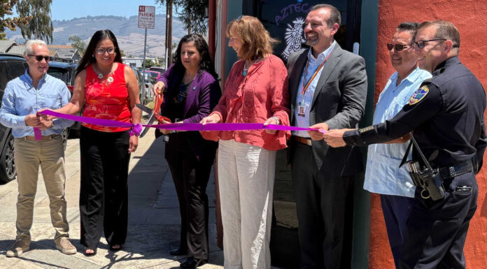 Aztecas Youth Soccer Club unveils new clubhouse Santa Cruz County District Attorney Jeff Rosell, left, joins Aztecas Youth Soccer Academy founder Gina Castañeda, Chief Probation Officer Sandra Mendez, 1440 Multiversity co-creator Joanie Kriens, Santa Cruz County Superintendent of Schools Faris Sabbah, Ramon Gomez from Santa Cruz County Supervisor Felipe Hernandez’s office and Watsonville Police Chief Brian Shab in a ribbon-cutting ceremony at Aztecas new clubhouse.