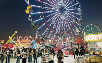 county fair at night