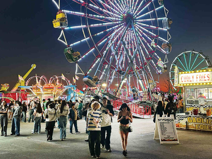 county fair at night